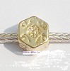 18 karaat goldplated bedel Zeshoek