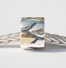 925 Sterling verzilverde bicolor bedel Triangles
