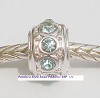 Set van 5 turquoise strassbedels