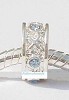 Set van 5 Sterling verzilverde bedels met lichtblauw strass