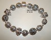 Pandora Style armband in zilver met zwarte accenten