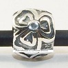 925 zilveren bedel Bloemen1
