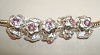 Set van 5 Sterling verzilverde strassbedels Roze
