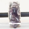 925 Sterling zilveren single core 3D glasbedel in paars