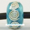 Sterling zilveren bedel met turquoise emaille