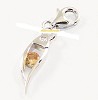 925 zilveren Thomas Sabostyle clip on met topaaskleurig strass