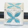 925 zilveren bedel met turquoise emaille