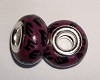 Pandora Style bedel in paars met zwarte print