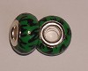 Pandora Style bedel in groen met zwarte print