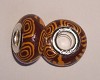 Set van 5 oker-bruine Pandora Style bedels