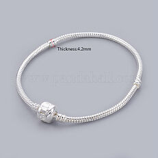 Sterling verzilverde armband van 19 cm met karabijnsluiting