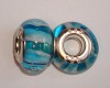 Glasbedel Turquoise gestreept bubbels