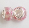 Glasbedel Blank glas met roze