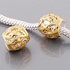 Sterling verzilverde bicolor bedel Krinkles rond