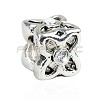 925 Sterling verzilverde bedel met blank strass X