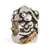 925 Sterling verzilverde bicolor bedel Bloemenmand Love