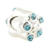 925 Sterling verzilverde bedel Ster met turquoise strass