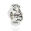 925 Sterling verzilverde bedel Rozen met strass2