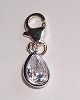 925 Sterling zilveren Thomas Sabostyle clip-on met strass Druppel