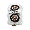925 Sterling silverplated bedel met goudbruin strass 