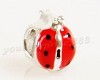 925 Sterling silverplated bedel met emaille Lieveheersbeestje