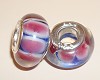 Glasbedel Roze bubbels met blauw
