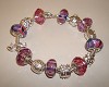 Pandora Style armband in lila-roze