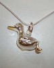 925 Sterling zilveren collier met hanger Eendje