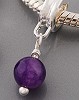 Sterling verzilverde dangle met amethist