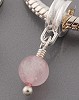 Sterling verzilverde dangle met Rozenkwarts
