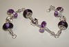 Pandora Style armband met bedels in paars