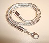 Sterling verzilverde armband met karabijnsluiting 18 cm