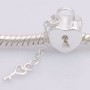 925 Sterling zilveren bedel Key to my heart glad