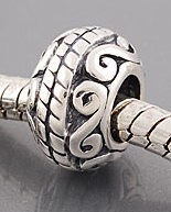 925 Sterling zilveren bedel Krullen
